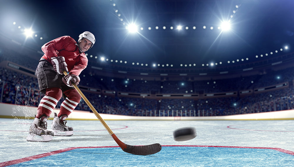 a hockey player on the ice