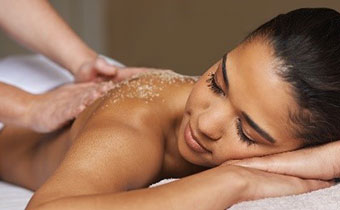 Woman on table receiving a massage